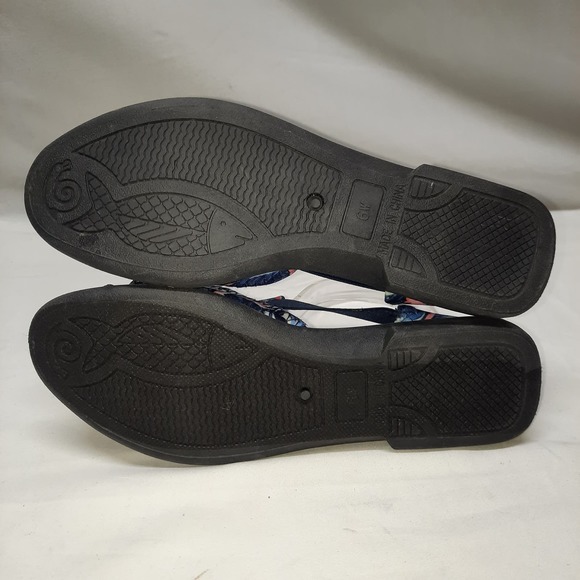 NEW Dr. Leonards Tropical 2 Floral and Navy Slip On comfort flat shoe 6W - Picture 7 of 7